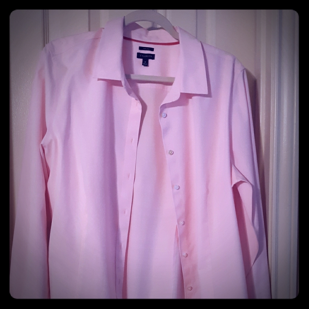 Talbots Pink  excellent button up blouse